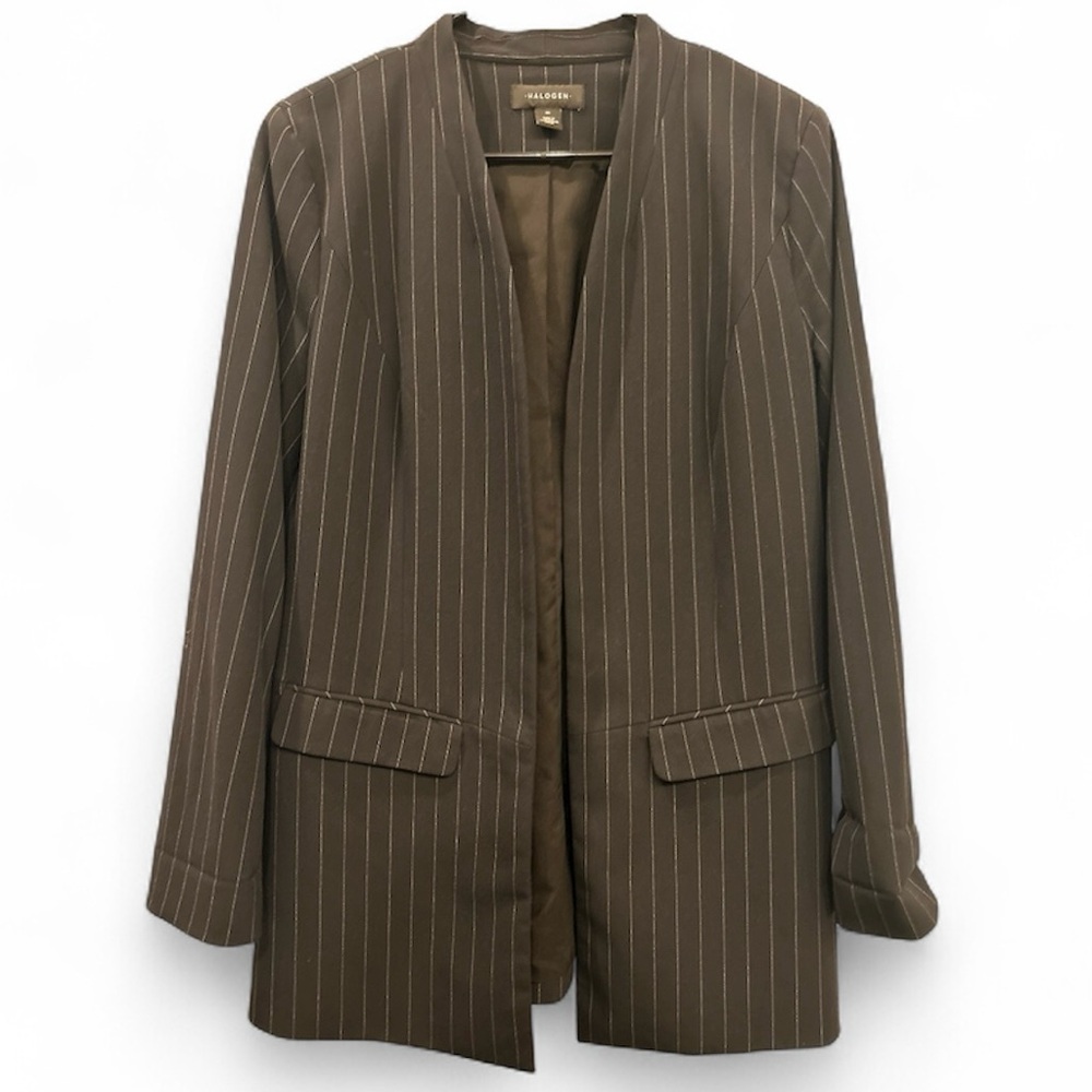 Black Halogen Pinstripe Blazer